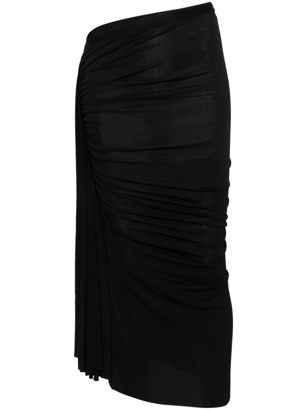 Fog asymmetric draped skirt