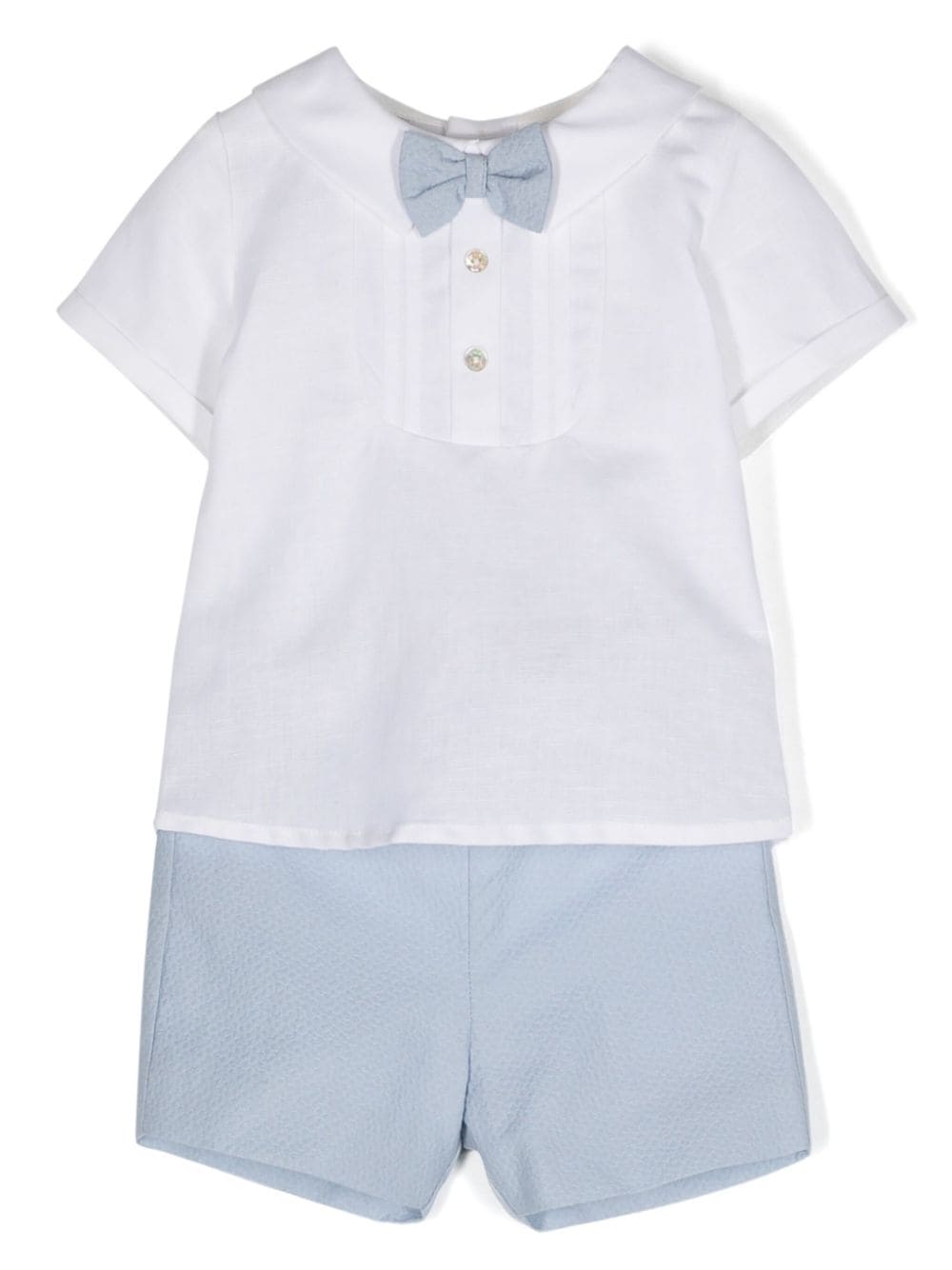 Paz Rodriguez Babies' Bow-detail Shorts Set In White