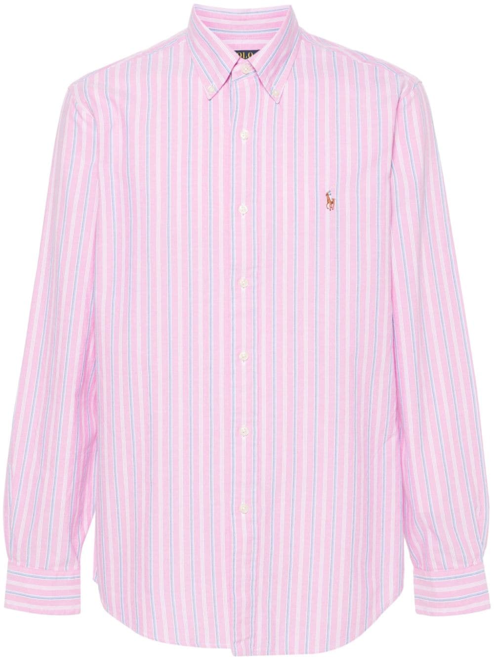 Polo Ralph Lauren Polo Pony Striped Shirt In Pink