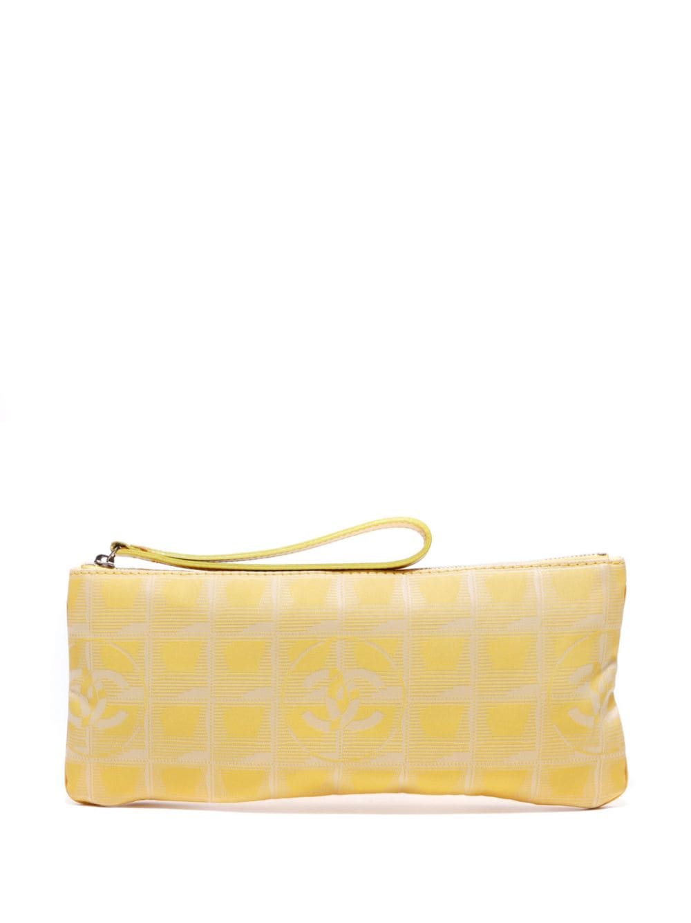 Pre-owned Chanel 2002 New Travel Pouch In Yellow