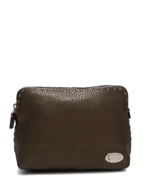 Fendi Pre-Owned logo-plaque leather pouch