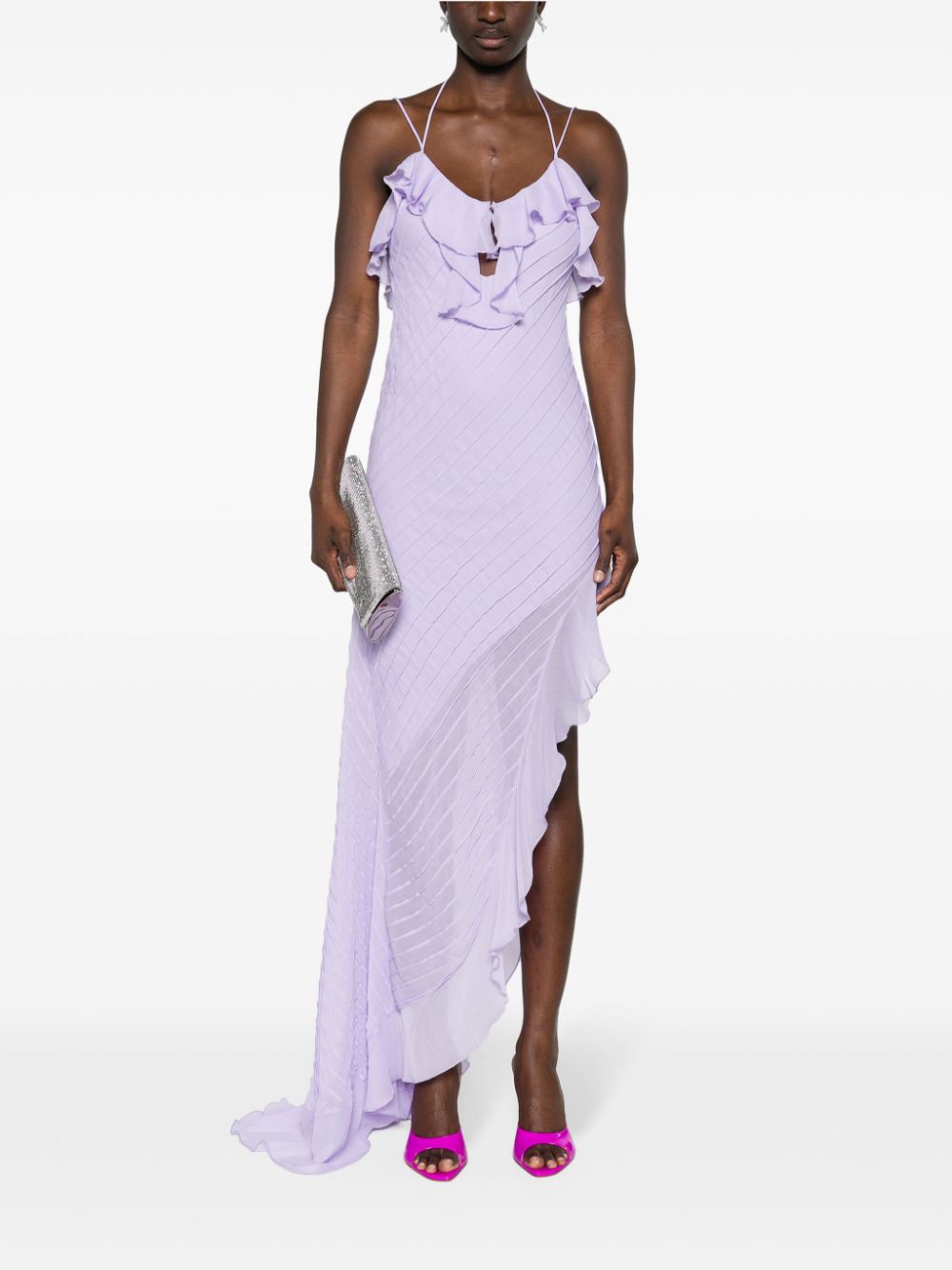 De La Vali Magdalena ruffled gown - Purple