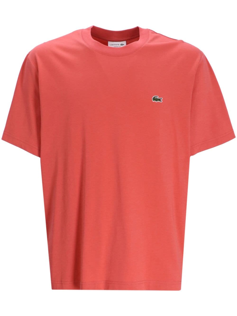 Lacoste Logo-appliqué Cotton T-shirt In Red