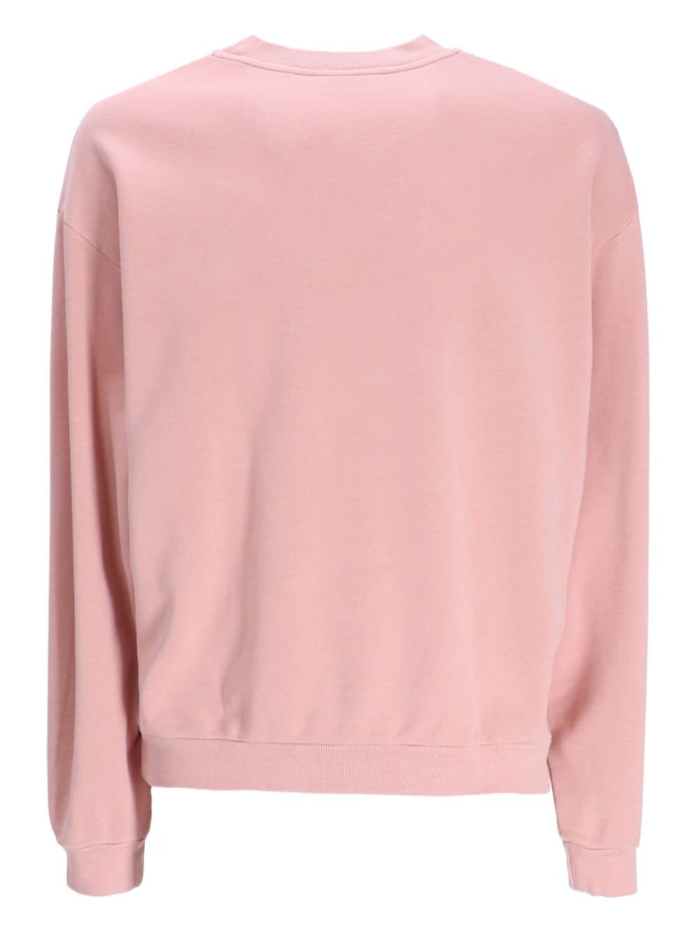 Shop Lacoste Logo-appliqué Organic Cotton Sweatshirt In Pink