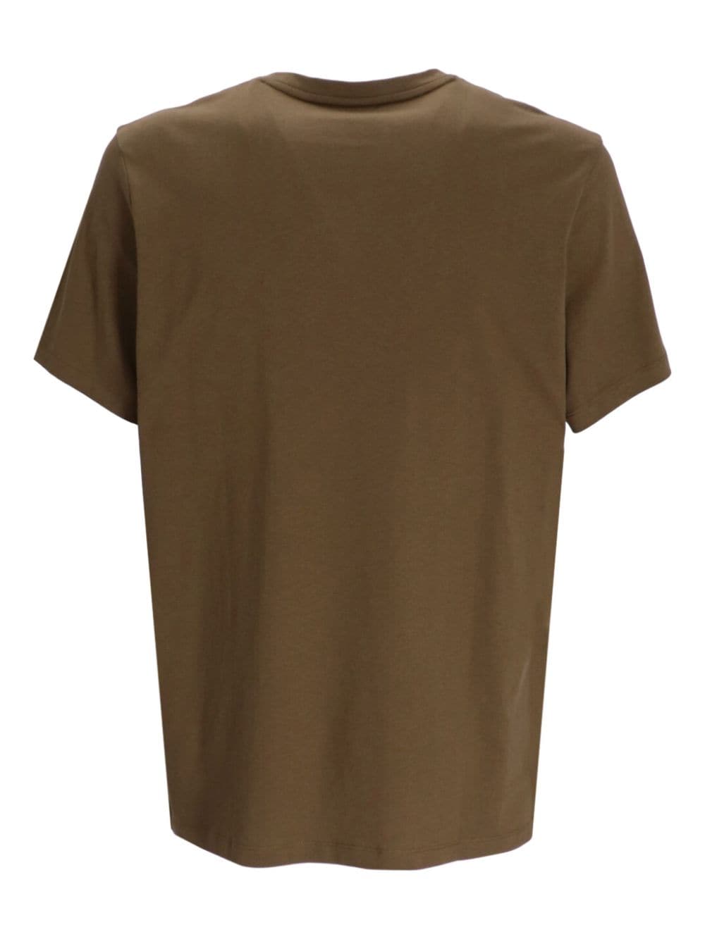 BOSS T-shirt met logopatch - Bruin
