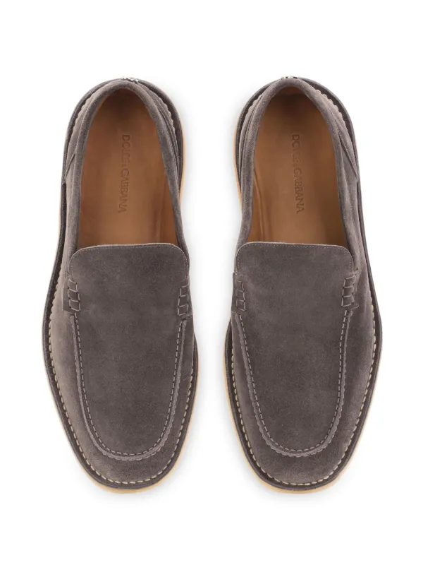 Dolce & Gabbana Suede Loafers, Gray Suede loafers in Grey for Men | Dolce&Gabbana® US main image 4