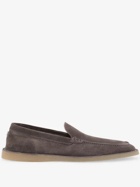 Dolce & Gabbana mocasines de gamuza con placa DG