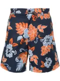 Maison Kitsuné floral-print ripstop shorts - Blue
