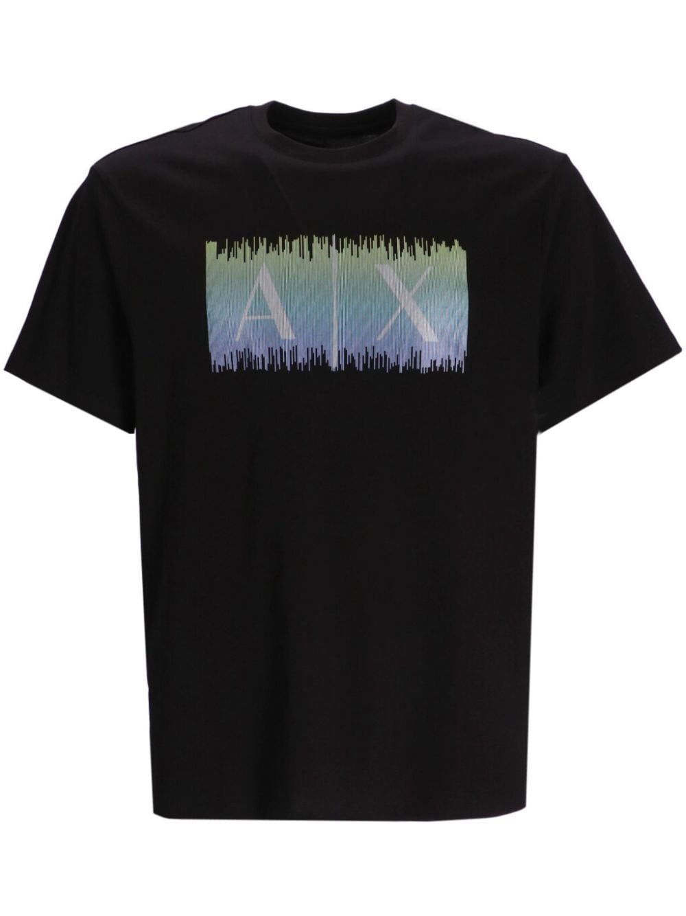 Armani Exchange Logo-print Cotton T-shirt In 黑色