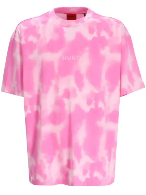 HUGO tie-dye logo-print T-shirt