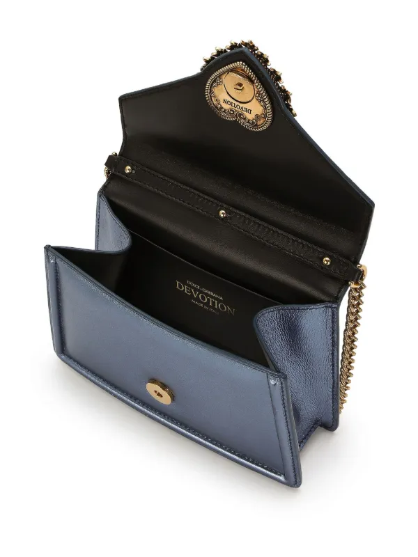 ☆関税込【DOLCE&GABBANA】Devotion Small leather shoulder bag Devotion Small leather shoulder bag in black - Dolce Gabbana