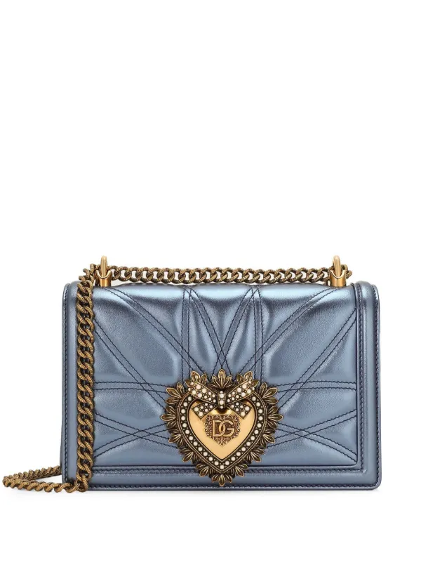 【DOLCE & GABBANA】 Devotion ソフト ラージ ショルダーバッグ Medium Devotion Soft shoulder bag in Black for Women