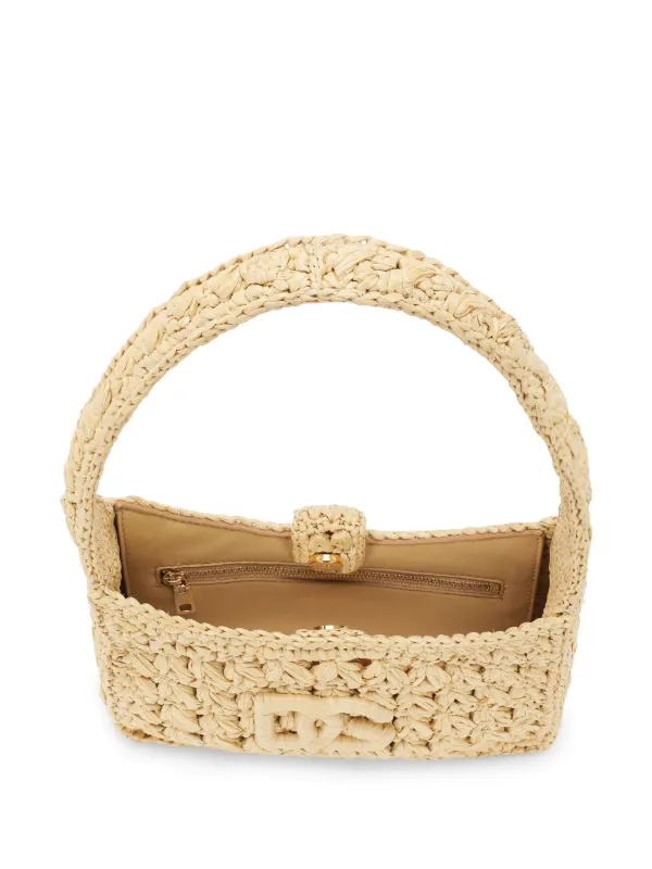 Dolce & Gabbana 3.5 Raffia Shoulder Bag | Neutrals | FARFETCH