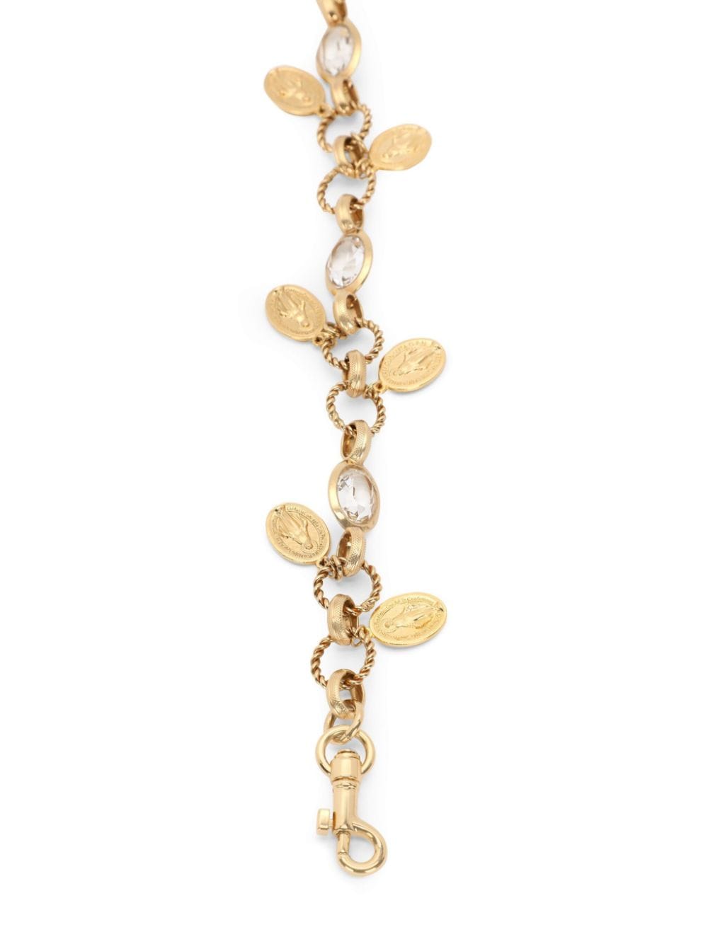 Shop Dolce & Gabbana Medallion-pendant Chain Strap In Gold