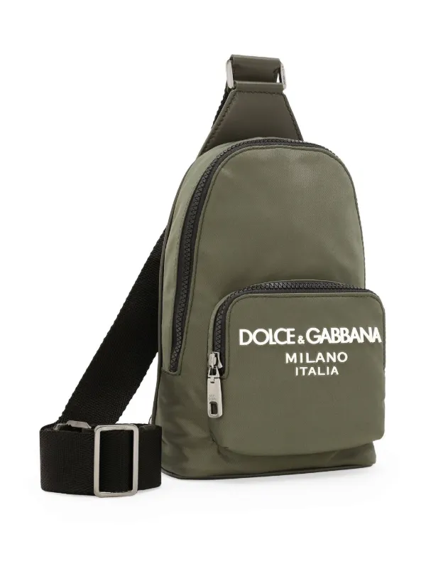 Dolce & Gabbana ロゴ クロスボディ バックパック | グリーン Dolce & Gabbana ロゴ クロスボディ バックパック | グリーン