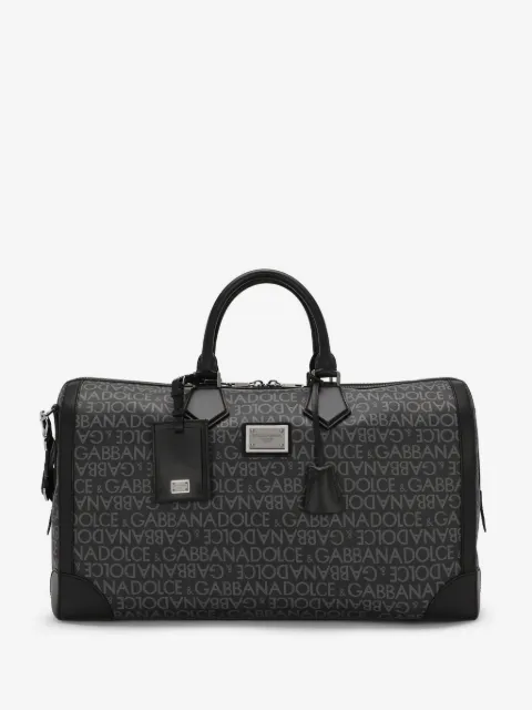 Dolce & Gabbana bolsa de viaje con logo en jacquard