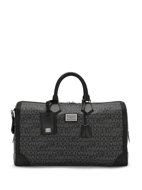 Sac fourre-tout à logo en jacquard - Dolce & Gabbana - Modalova