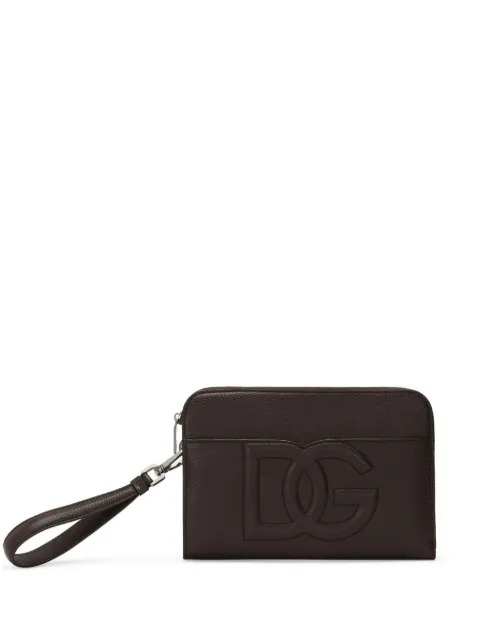 Dolce & Gabbana medium logo-embossed clutch bag