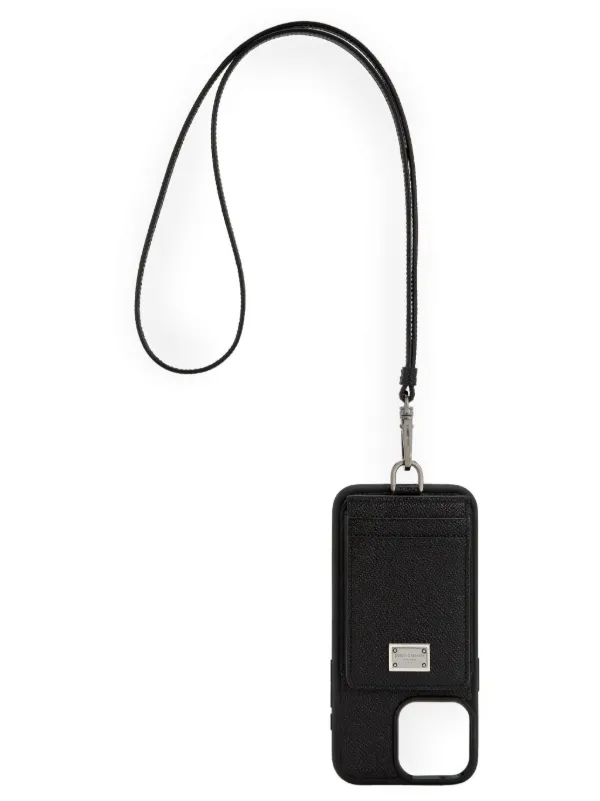 DOLCE AND GABBANA ロゴプレート iPhone 15 Pro Max カバー Cover for iPhone 15 Pro Max in Black for Women | Dolce&Gabbana®