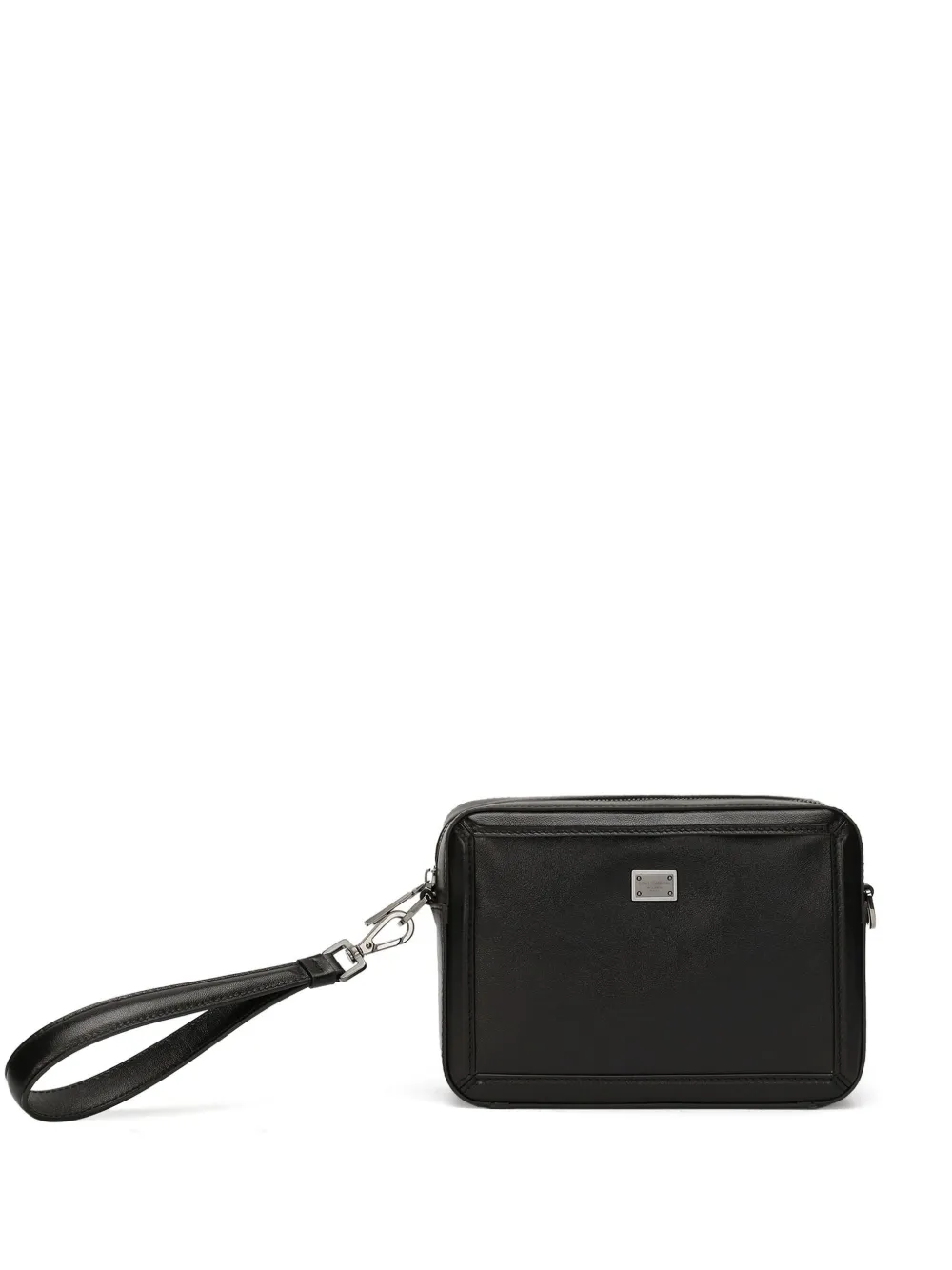 Dolce & Gabbana ロゴプレート ショルダーバッグ - ブラック Dolce & Gabbana ロゴプレート ショルダーバッグ - ブラック