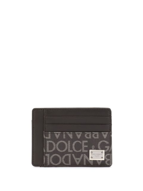 クーポン配布中！】 ドルチェ&ガッバーナ DOLCE&GABBANA カードホルダー 財布 メンズ ブラック クリスマス 茶色く Wallets and