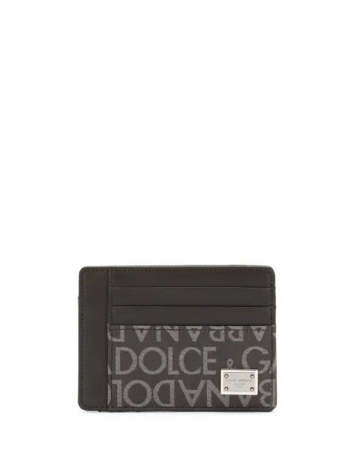 Porte-cartes à effet enduit - Dolce & Gabbana - Modalova