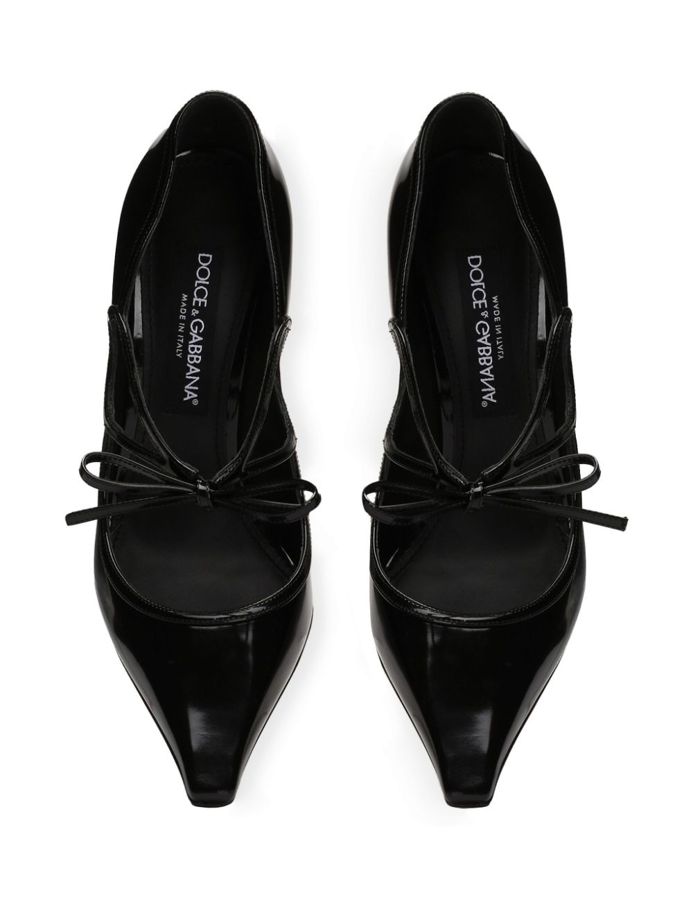 Dolce & Gabbana Leren pumps met strik Zwart