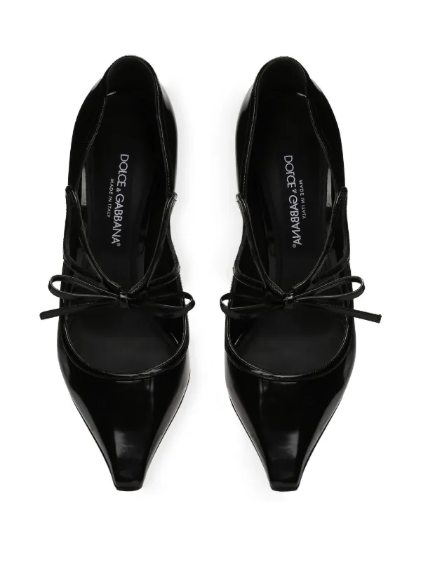 Dolce & Gabbana ribbon-tie Leather Pumps | Black | FARFETCH JO Dolce & Gabbana ribbon-tie Leather Pumps | Black | FARFETCH JO
