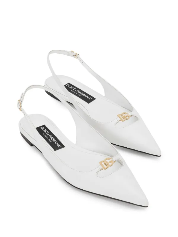 Dolce & gabbana★ドルガバ スリングバック シューズ Dolce & Gabbana DG スリングバック フラットシューズ | ピンク