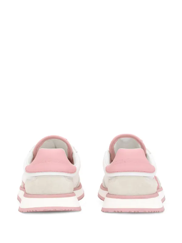 スニーカー DOLCE & GABBANA WHITE AND PINK DG CUSHION SNEAKERS Dolce & Gabbana DG Cushion mixed-material Sneakers | White