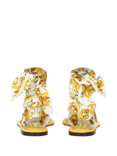 Dolce & Gabbana Majolica-print thong sandals CQ0598AT850 - 2