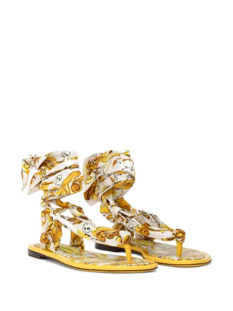 Dolce & Gabbana Majolica-print thong sandals CQ0598AT850 - 1