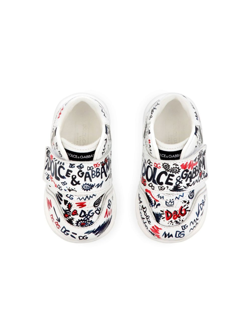 Dolce & Gabbana Kids printed leather sneakers White