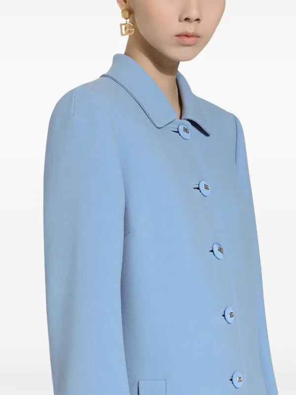 Dolce & Gabbana DNA single-breasted virgin-wool Coat | Blue