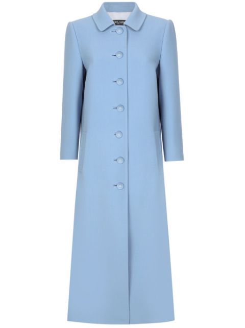 Dolce & Gabbana single-breasted virgin-wool coat Women