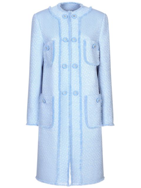 Dolce & Gabbana single-breasted boucle coat Women