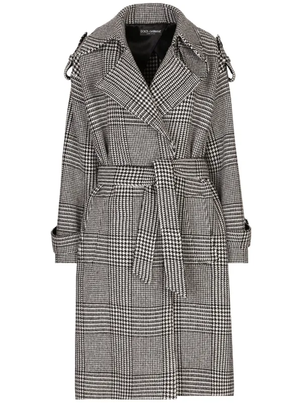 Dolce & Gabbana チェック コート | グレー | FARFETCH JP