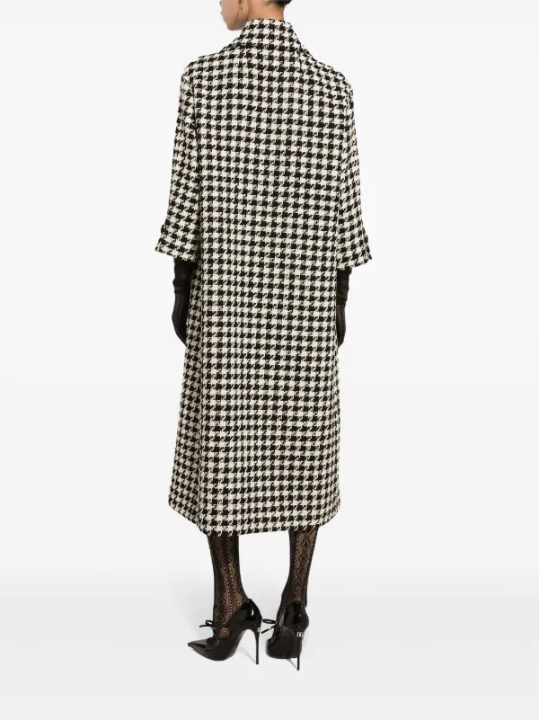 【関税&送料込】Dolce&Gabbana Houndstooth Wool Checked Coat Houndstooth wool-blend coat in multicoloured - Dolce Gabbana