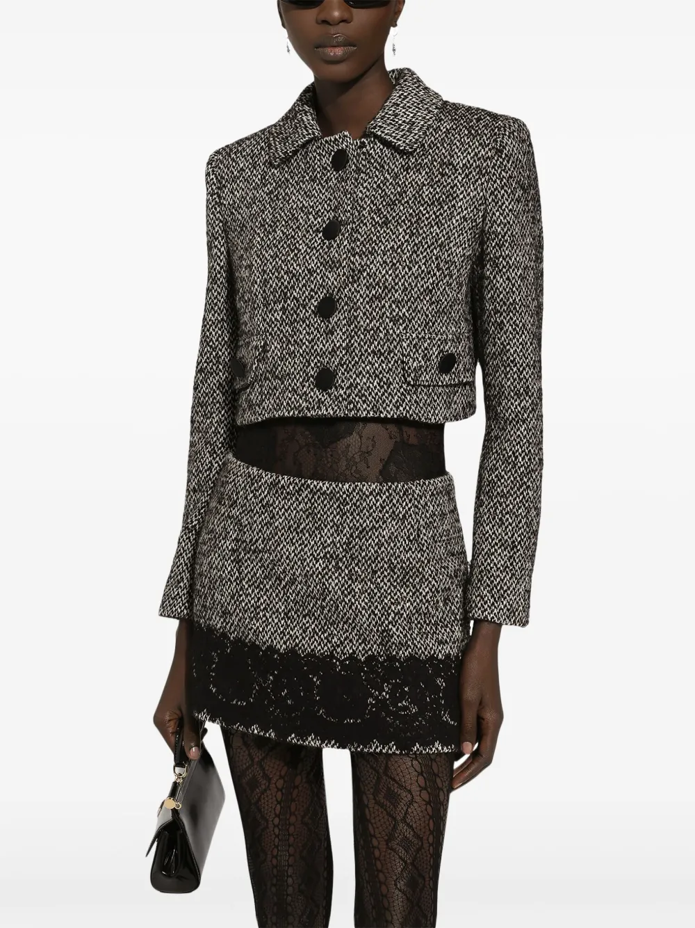 Dolce & Gabbana Cropped tweed jack Bruin