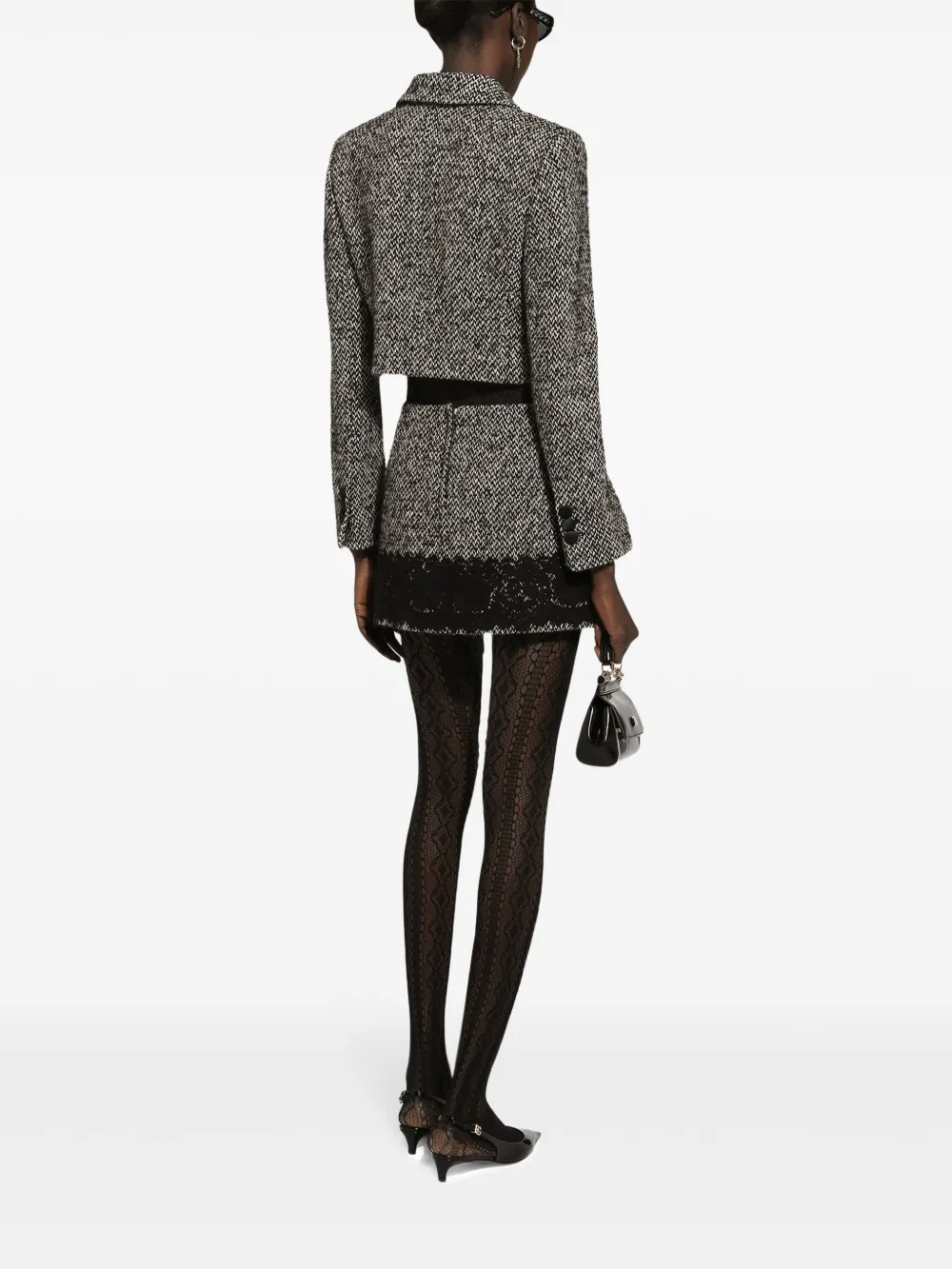 Dolce & Gabbana Cropped tweed jack Bruin