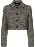 Dolce & Gabbana tweed cropped jacket - Brown
