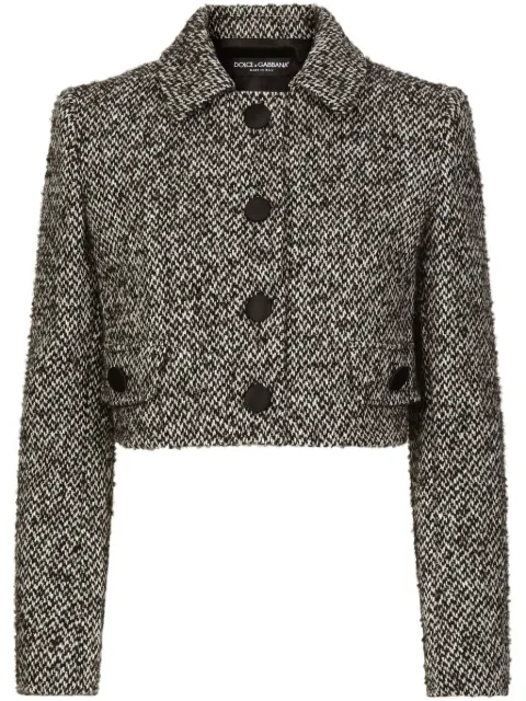 Dolce & Gabbana chamarra corta de tweed