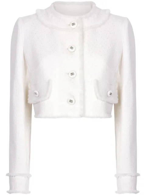 Dolce & Gabbana frayed cropped jacket