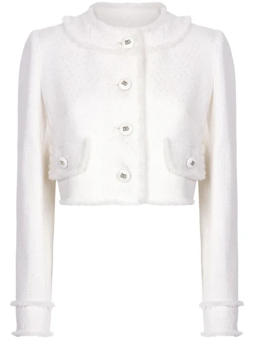 Veste crop à franges - Dolce & Gabbana - Modalova