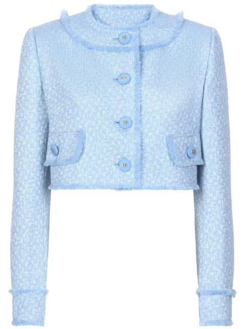 Dolce & Gabbana frayed cropped jacket