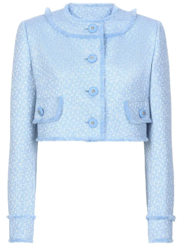 【美品】Dolce&Gabbanaドルチェ&ガッバーナ クロップドジャケット Dolce & Gabbana DNA クロップド ジャケット | ブルー | FARFETCH JP