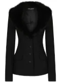 Dolce & Gabbana faux-fur collar jacket - Black