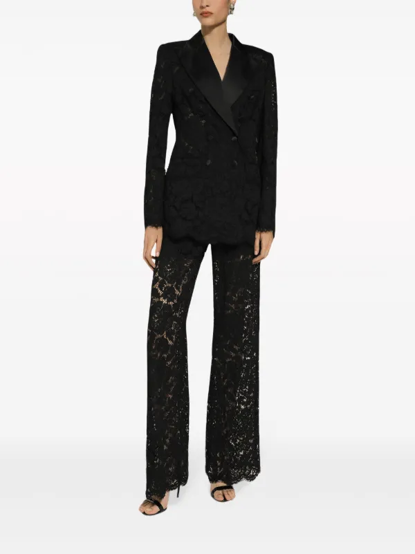 Dolce & Gabbana フローラル レース ジャケット ブラック Dolce & Gabbana フローラルレース ジャケット | ブラック