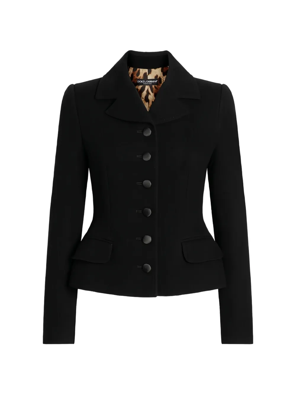 Dolce & Gabbana DNA blazer met bloemenkant Zwart