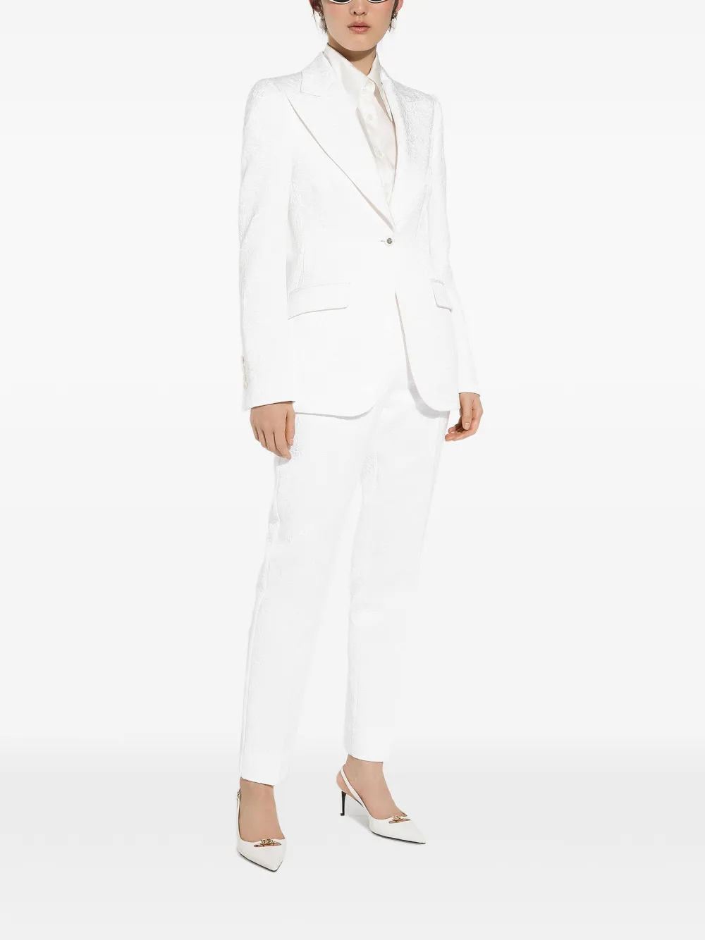 Dolce & Gabbana Turlington blazer met enkele rij knopen Wit